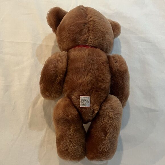 Vintage 1968 Dakin Brown Teddy Bear 12" Plush Jointed - Picture 5 of 11